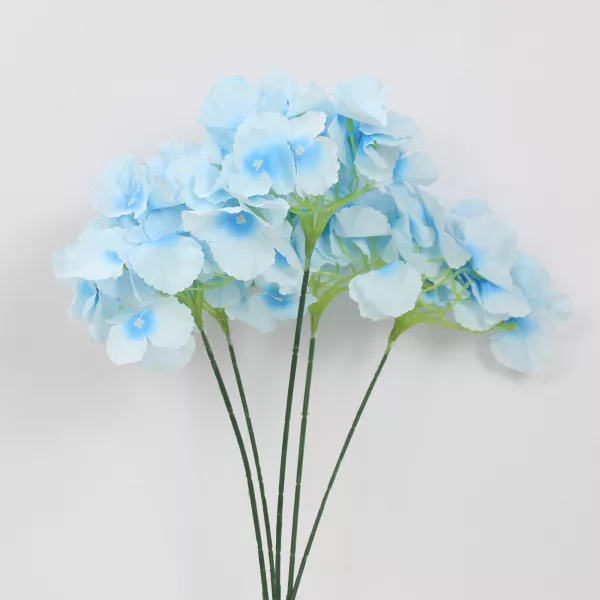artificial hydrangea flowers, silk hydrangea stem, realistic hydrangea bouquet, artificial hydrangea décor, decorative hydrangea flower bunch
